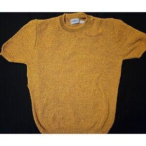 Vintage 1970s Mustard Knit Sweater | The INN Shop Penneys | Retro Golden Yellow